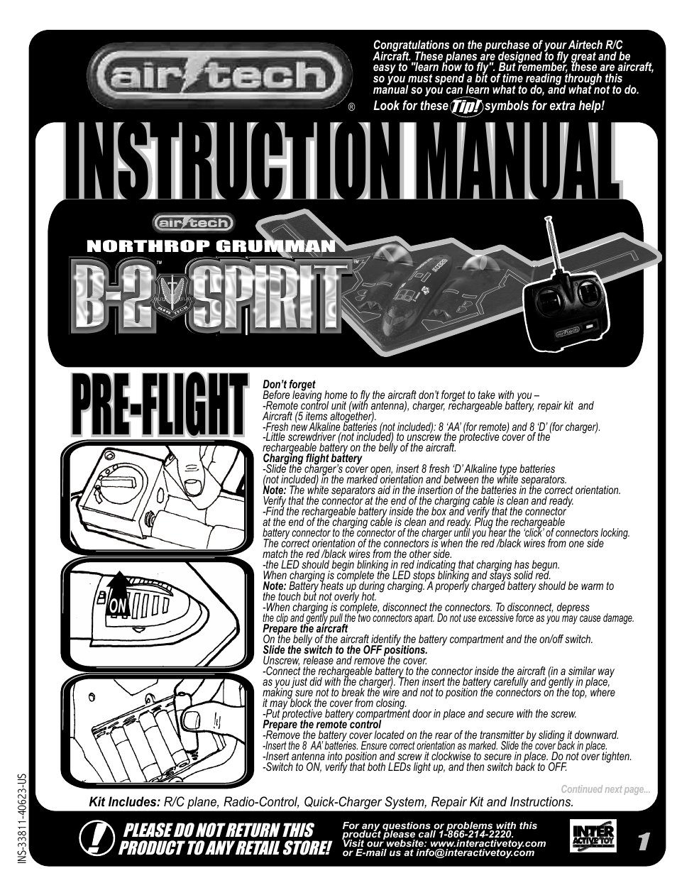 Interactive Toy Concepts B2 Spirit User Manual | 4 pages