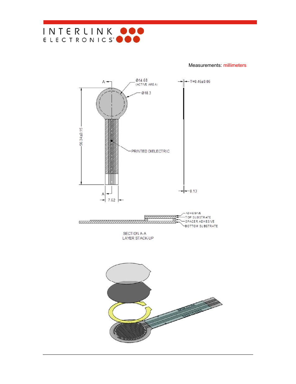 Model 402 round, Exploded view | Interlink Electronics FSR 400 Series User Manual | Page 14 / 37