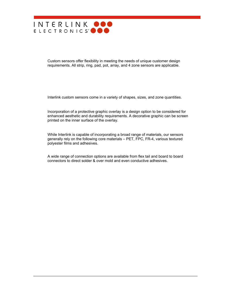 2 custom sensors | Interlink Electronics FSR 400 Series User Manual | Page 19 / 37
