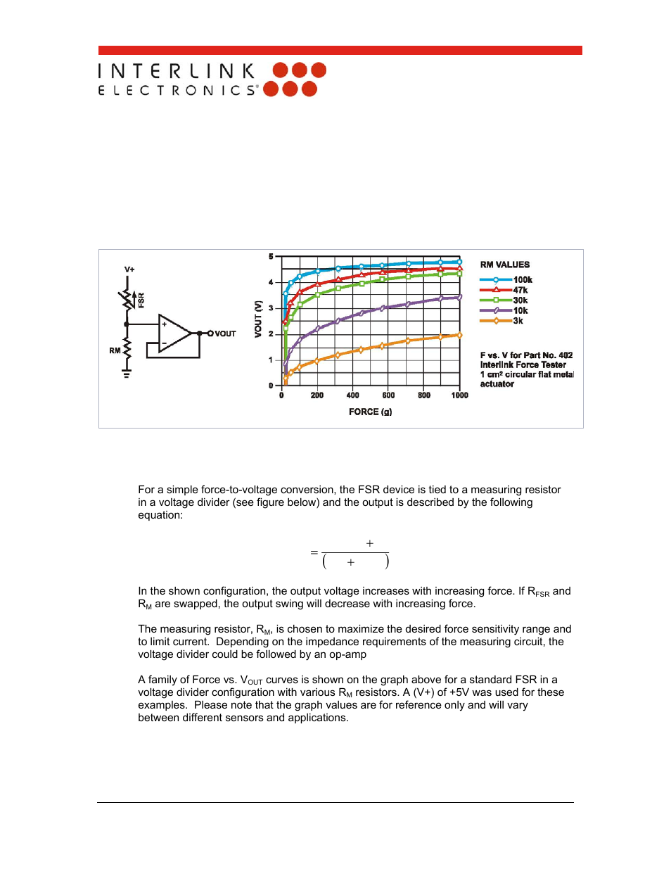 0 measurement techniques, 1 circuit | Interlink Electronics FSR 400 Series User Manual | Page 23 / 37