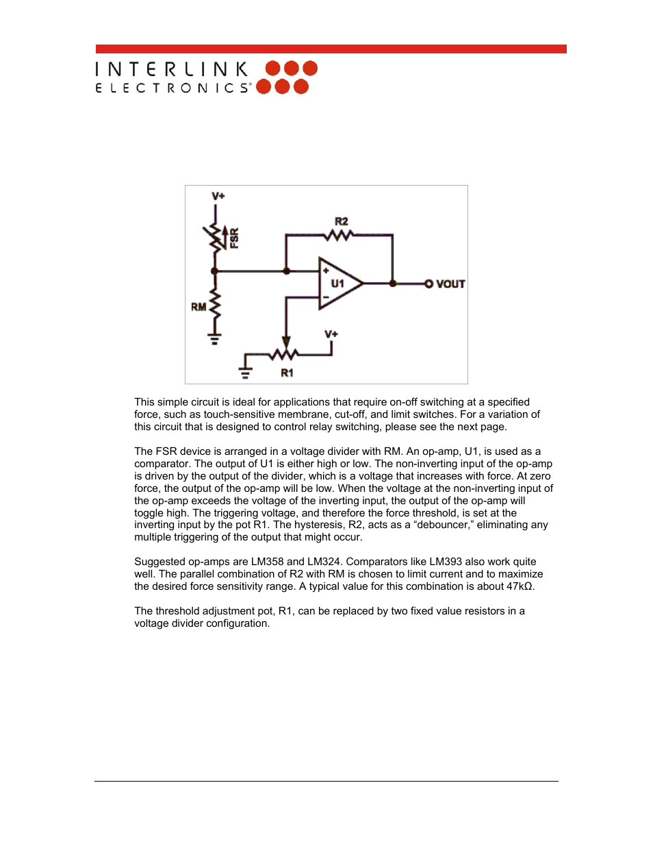 Interlink Electronics FSR 400 Series User Manual | Page 25 / 37