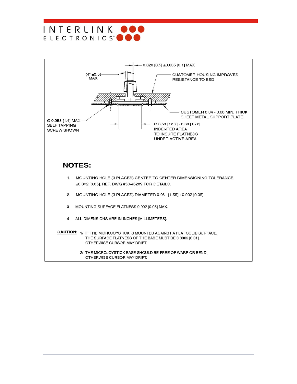 Interlink Electronics Micro Joystick User Manual | Page 12 / 30