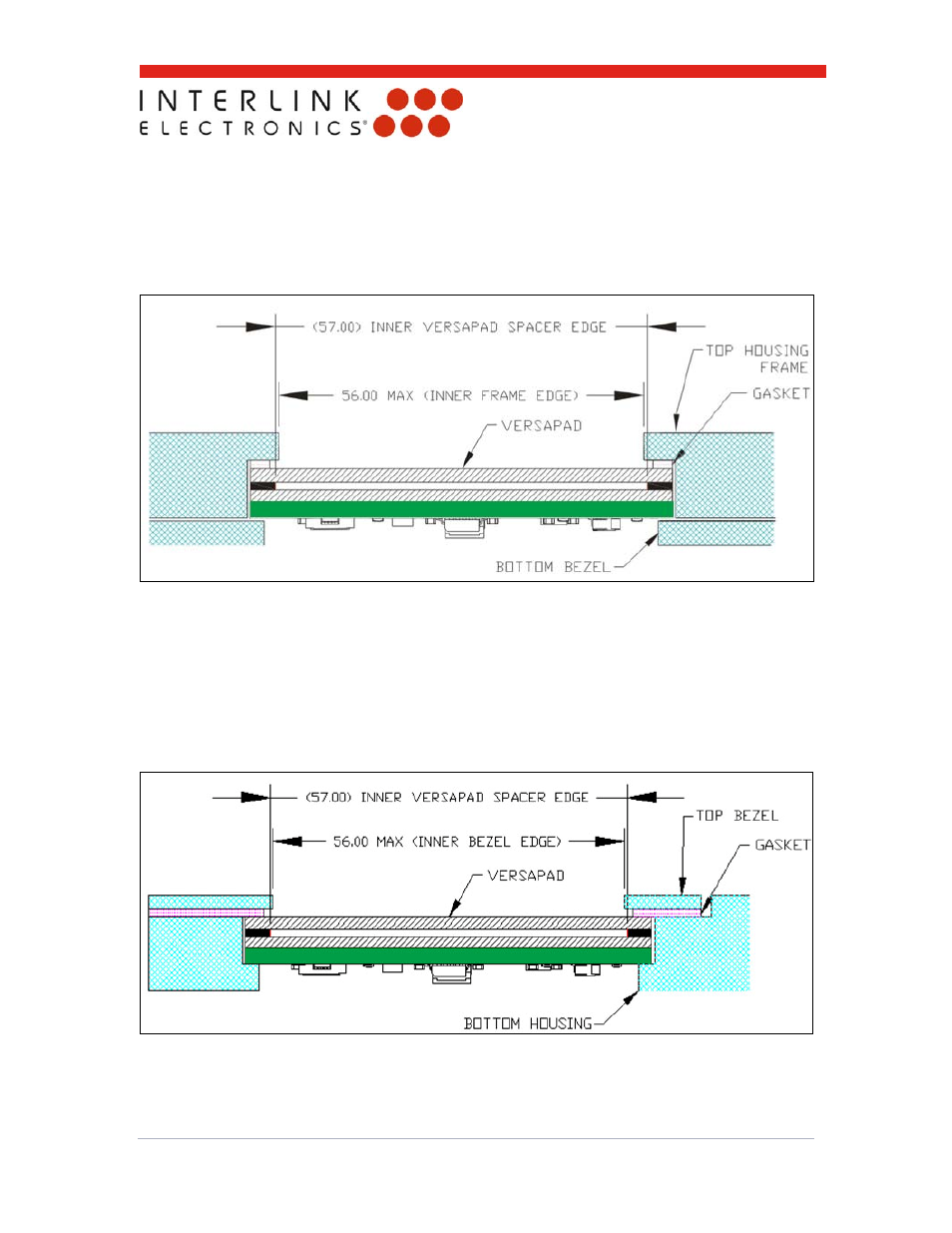 2 bottom side mounting, 3 top side mounting | Interlink Electronics VersaPad USB User Manual | Page 12 / 22