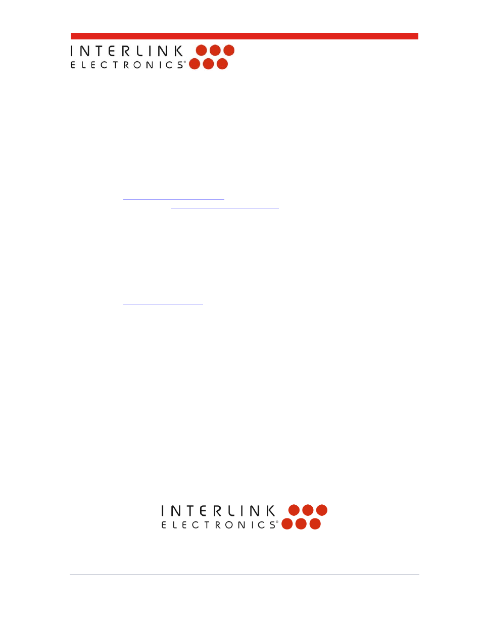 0 contact interlink electronics | Interlink Electronics 4-Zone FSR Mouse Sensor User Manual | Page 17 / 17
