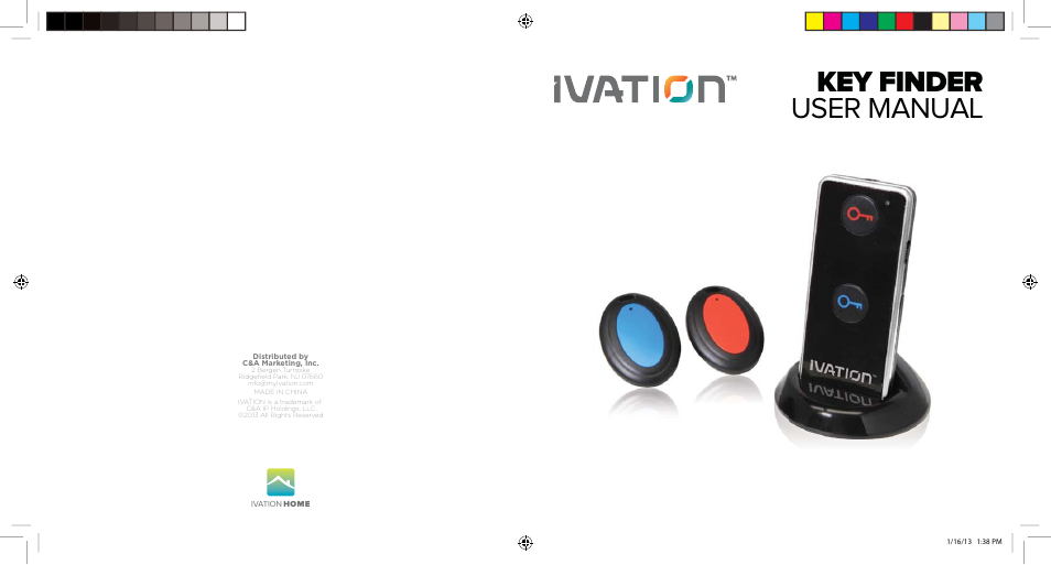 IVATION KEYFINDER1 2 Wireless RF Item Locator/Key Finder User Manual | 2 pages