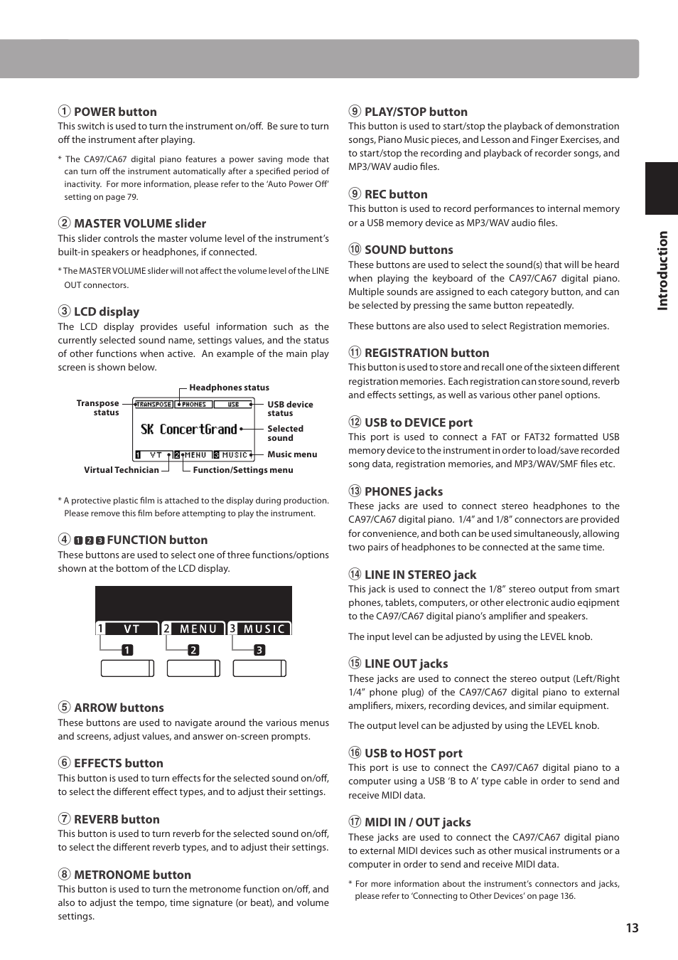 Kawai CA97 User Manual | Page 13 / 152