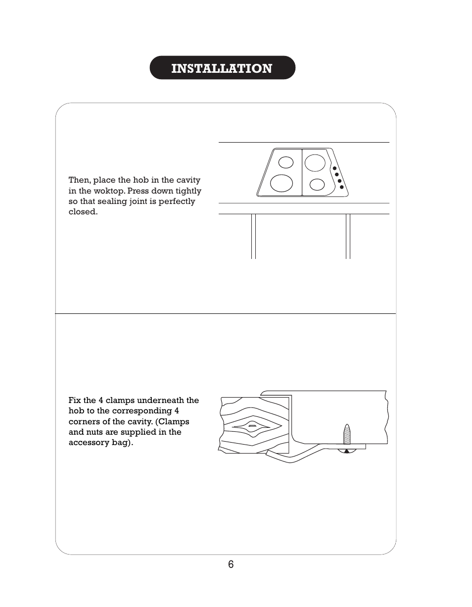 Installation | Kleenmaid CH40S User Manual | Page 8 / 12