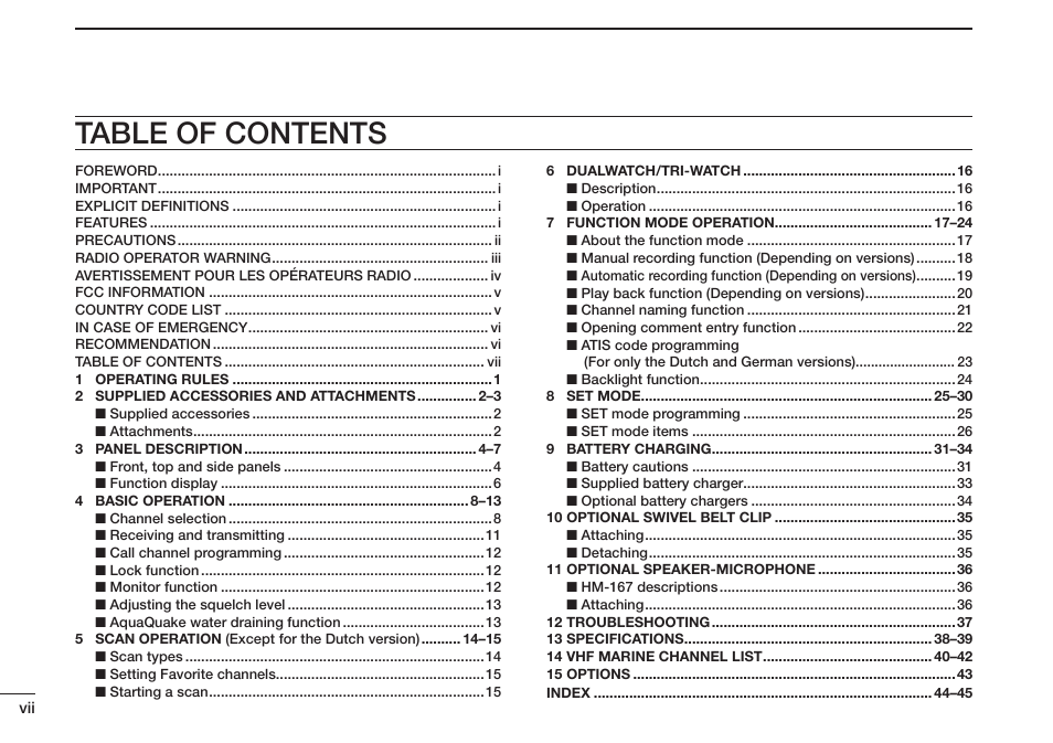 Icom IC-M73 Plus User Manual | Page 8 / 56