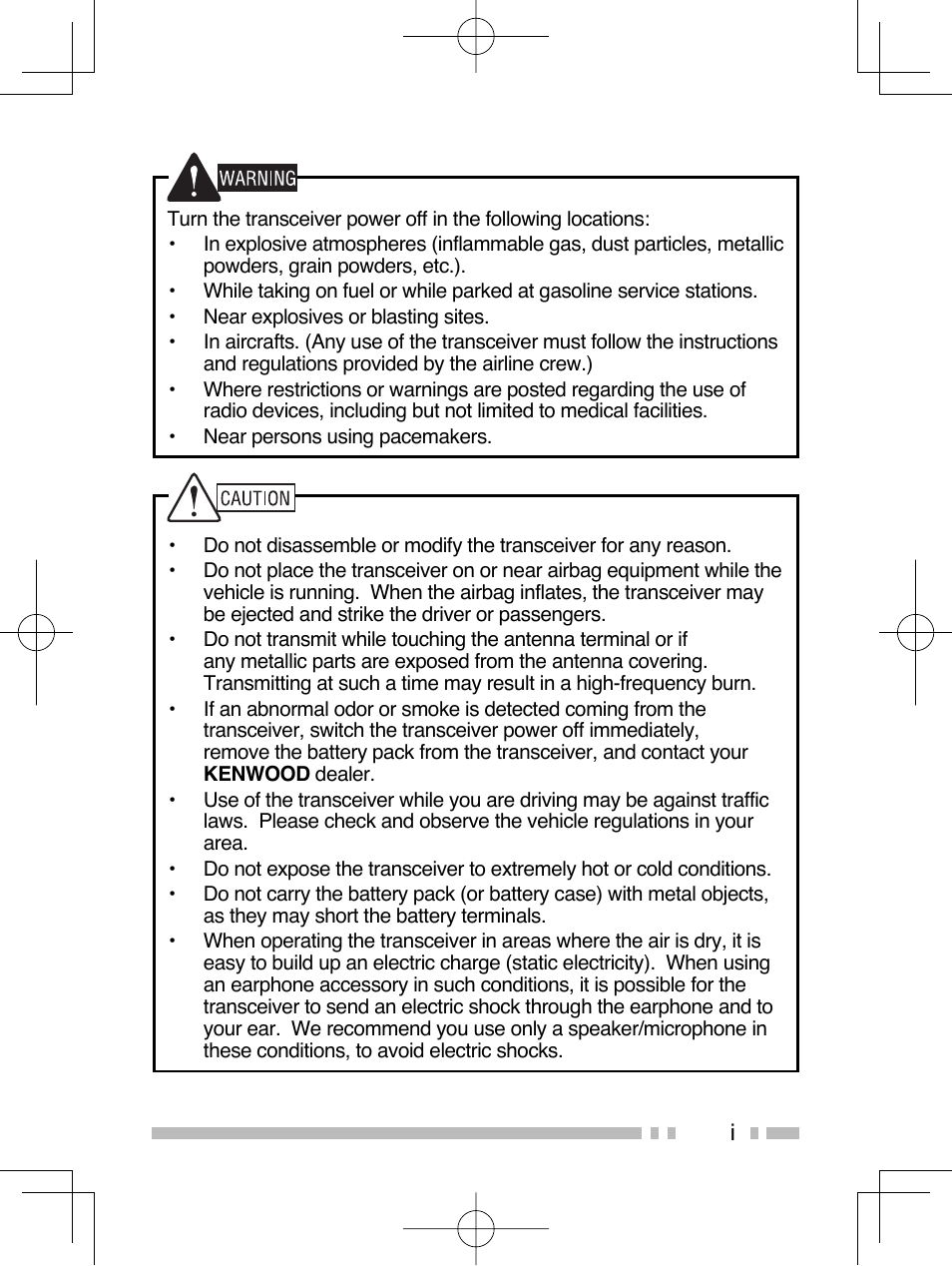 Kenwood TK-2406M User Manual | Page 3 / 21