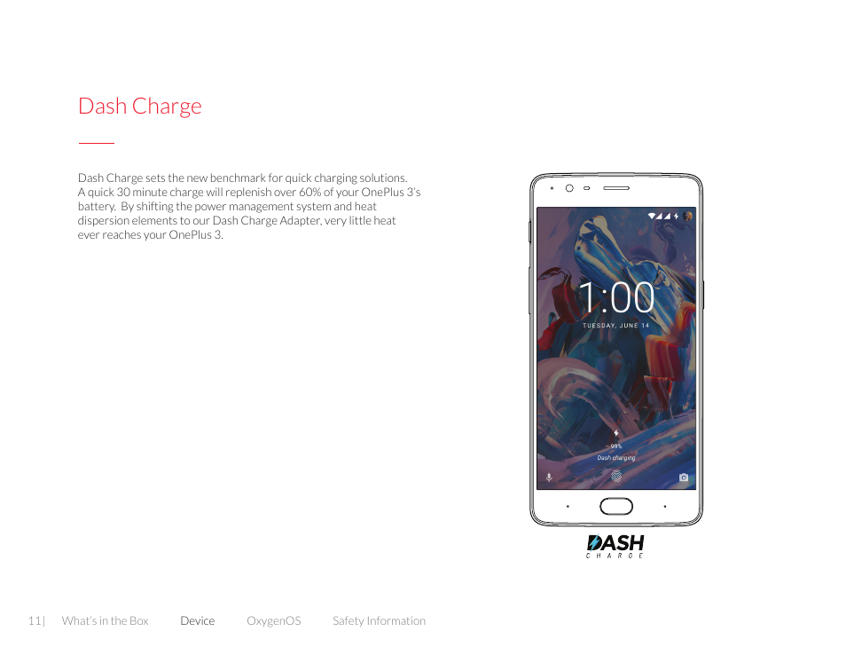 Dash charge | One plus 3T User Manual | Page 11 / 37