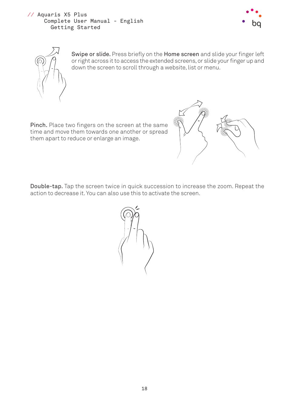 BQ Aquaris X5 Plus User Manual | Page 18 / 87