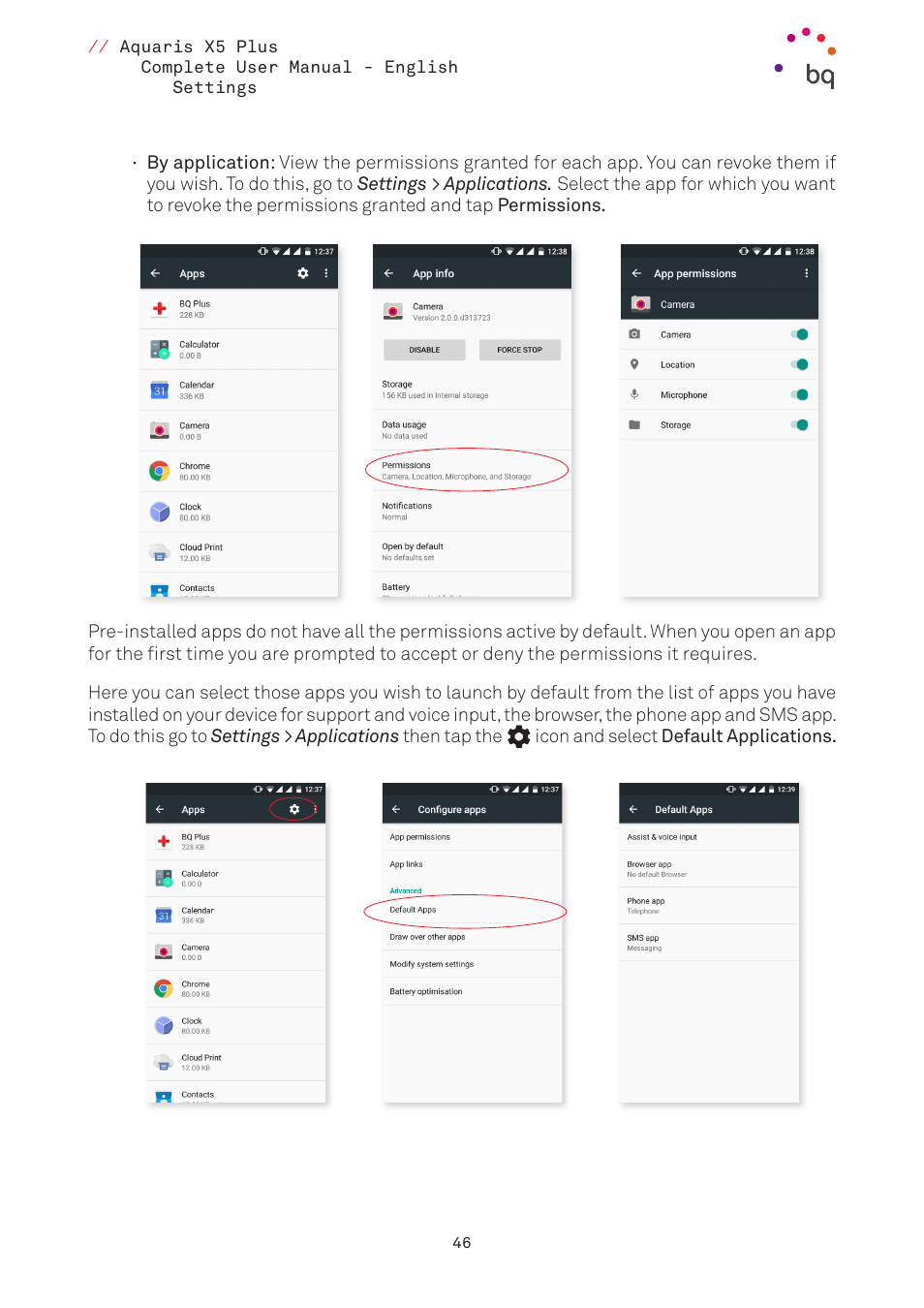 BQ Aquaris X5 Plus User Manual | Page 46 / 87
