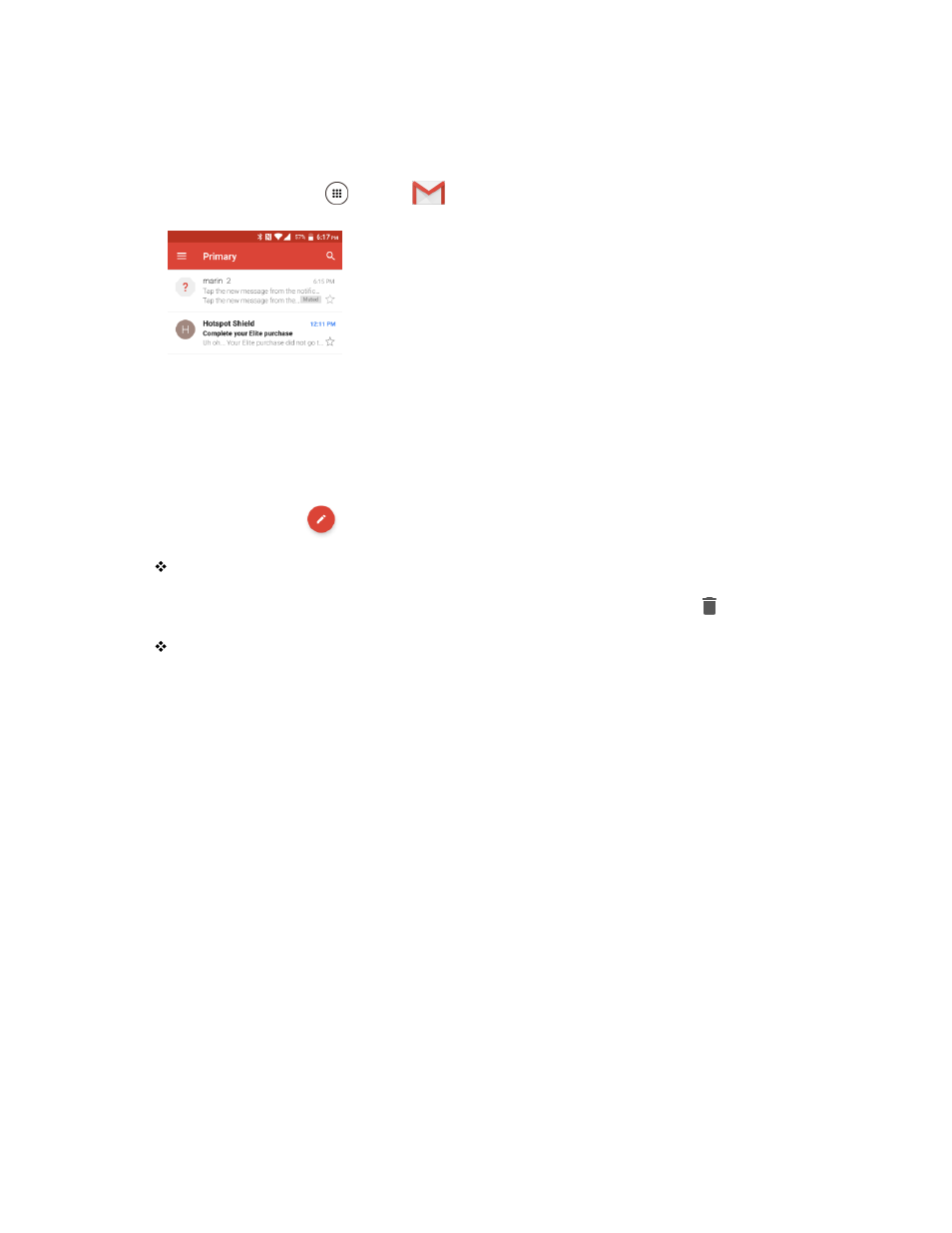 Delete gmail threads, Search gmail messages | Kyocera DuraForce Pro User Manual | Page 101 / 245