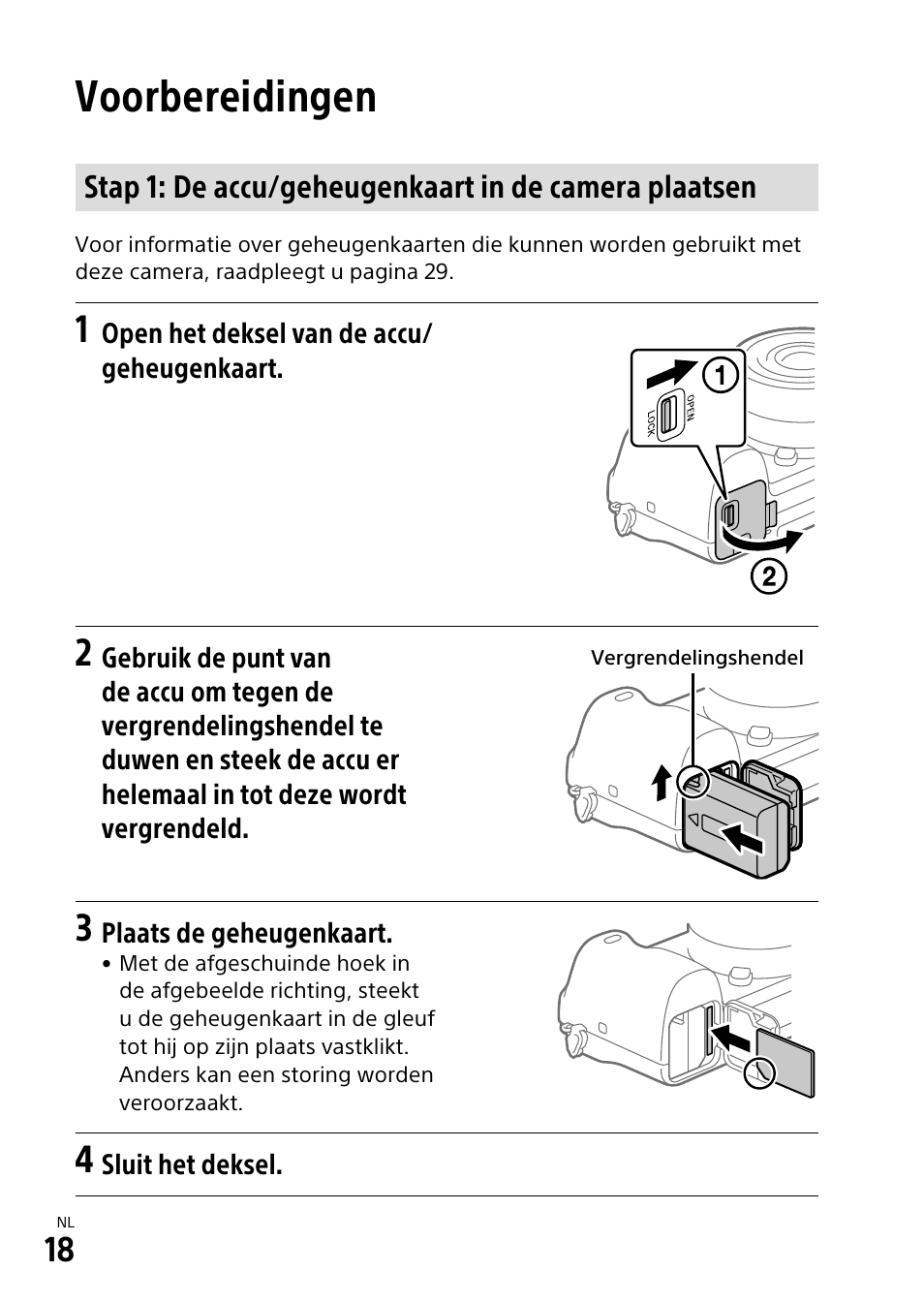 Voorbereidingen | Sony α6500 ILCE-6500 User Manual | Page 282 / 507