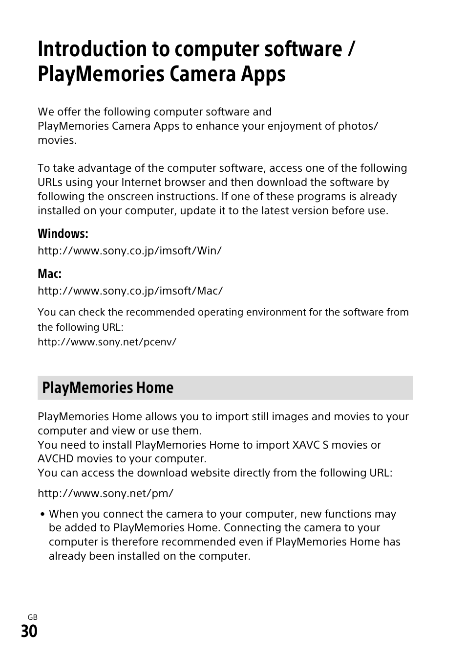 Sony α6500 ILCE-6500 User Manual | Page 30 / 507