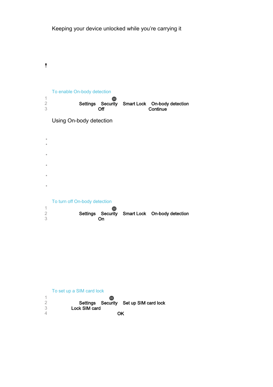 Sim card protection | Sony Xperia Z4 Tablet SGP771 User Manual | Page 18 / 135