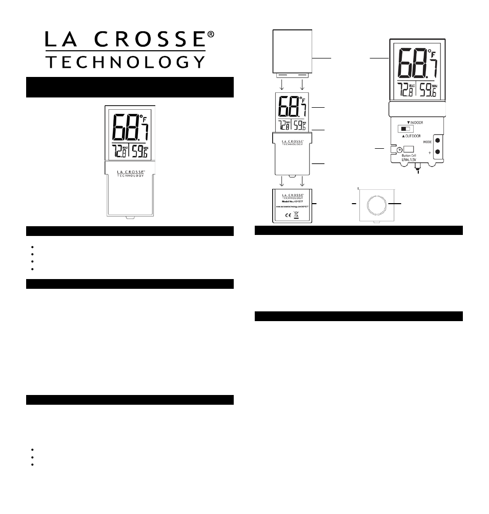 La Crosse Technology K84377 User Manual | 2 pages