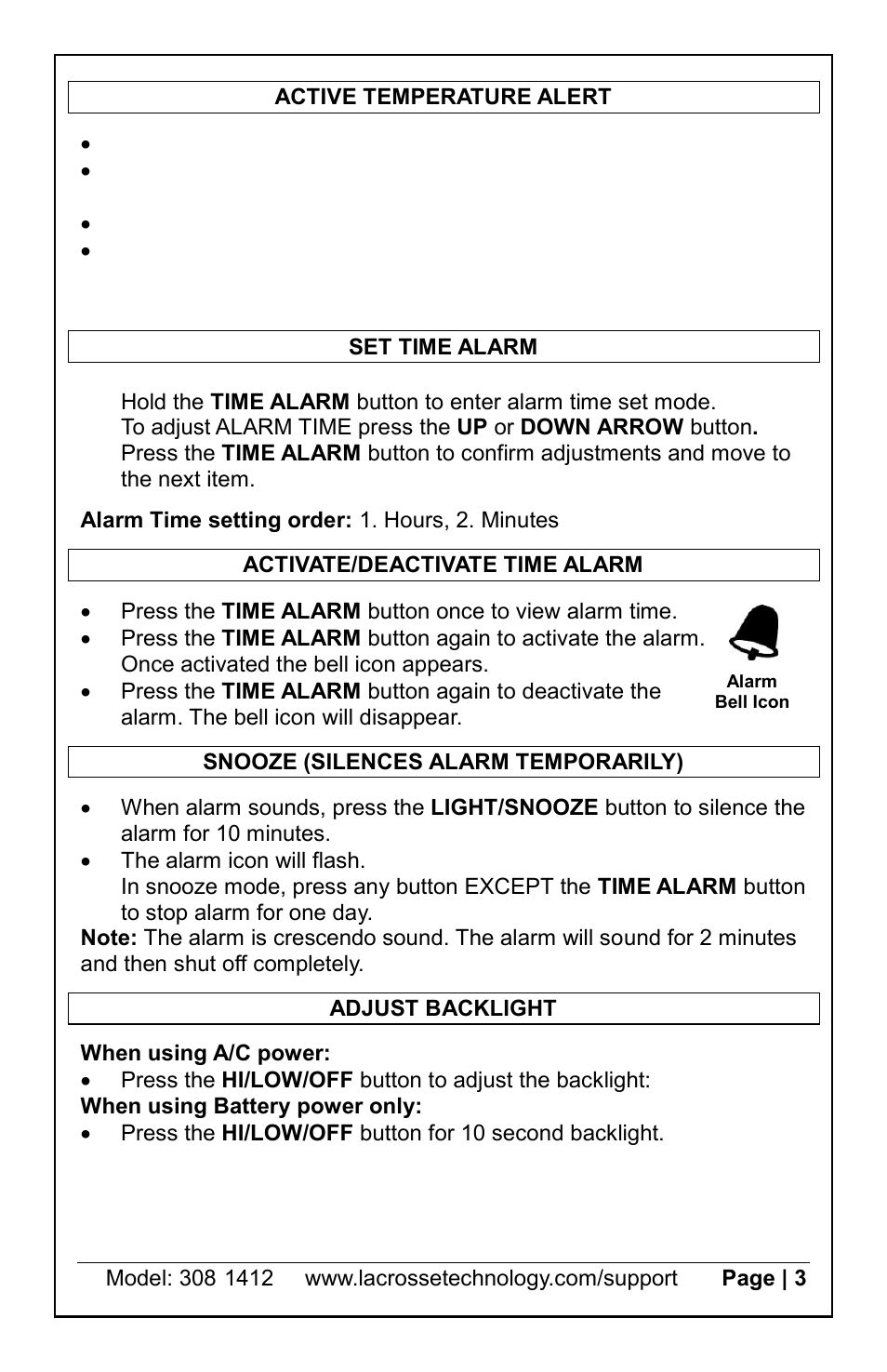 La Crosse Technology 308-1412s User Manual | Page 3 / 8