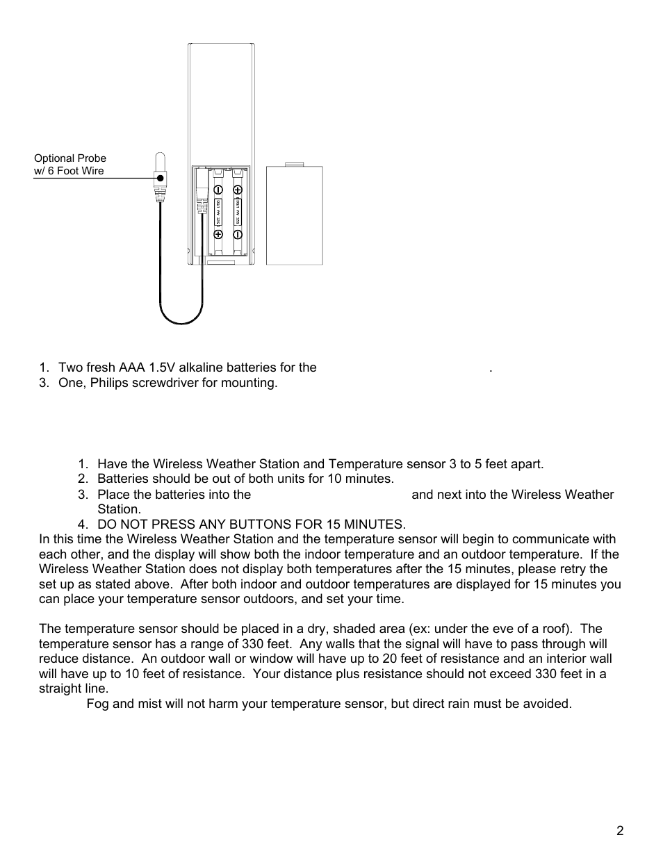 La Crosse Technology TX25U User Manual | Page 2 / 6