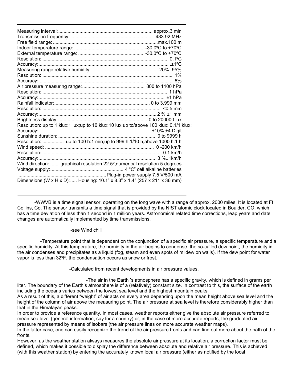 La Crosse Technology WS-2510 User Manual | Page 27 / 29