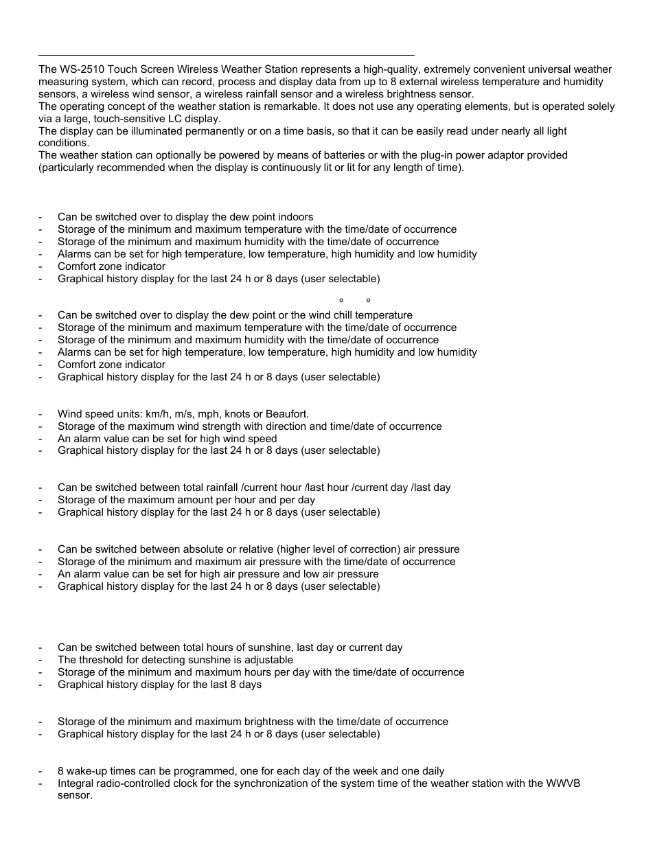 La Crosse Technology WS-2510 User Manual | Page 3 / 29