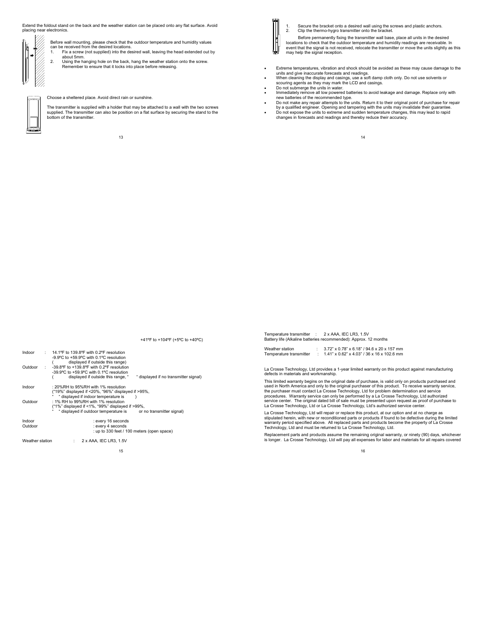 La Crosse Technology WS-9170U-IT User Manual | Page 4 / 5