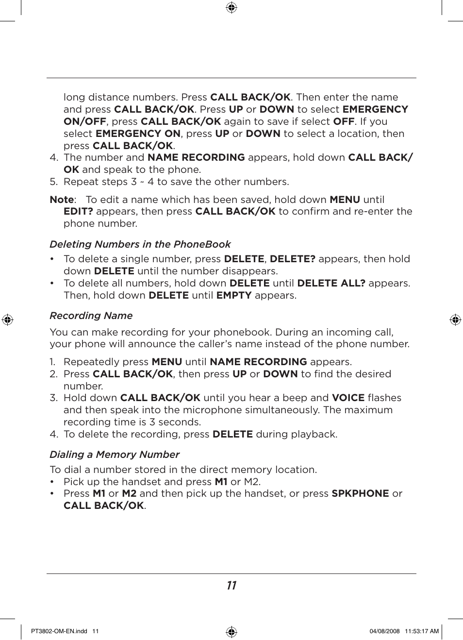 LEI Electronics PT3802 User Manual | Page 11 / 16