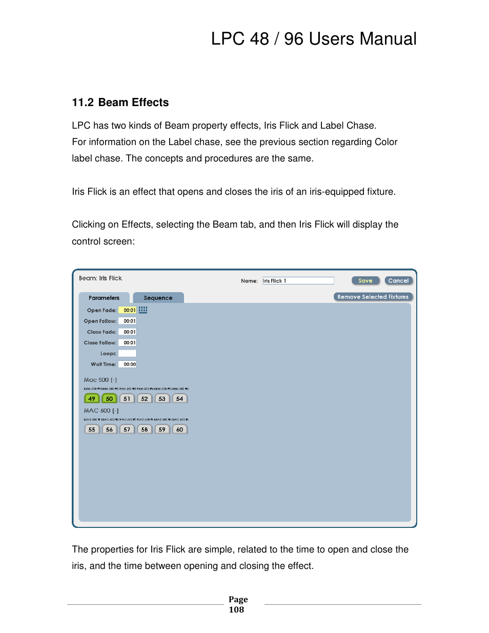 Lpc 48 / 96 users manual | Leprecon LPC V2 User's Manual User Manual | Page 108 / 122