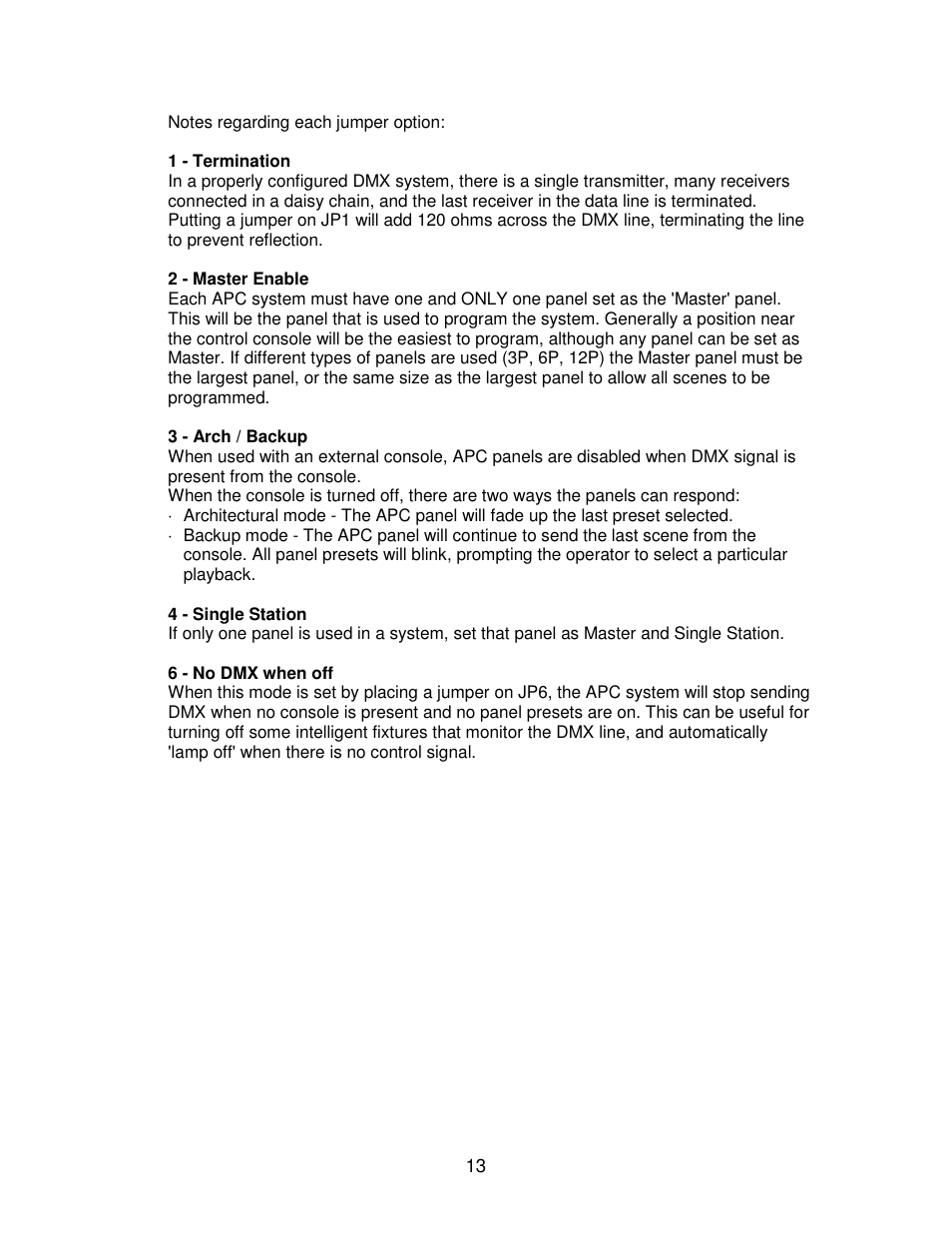 Leprecon APC Architectural Preset Control User Manual | Page 13 / 17