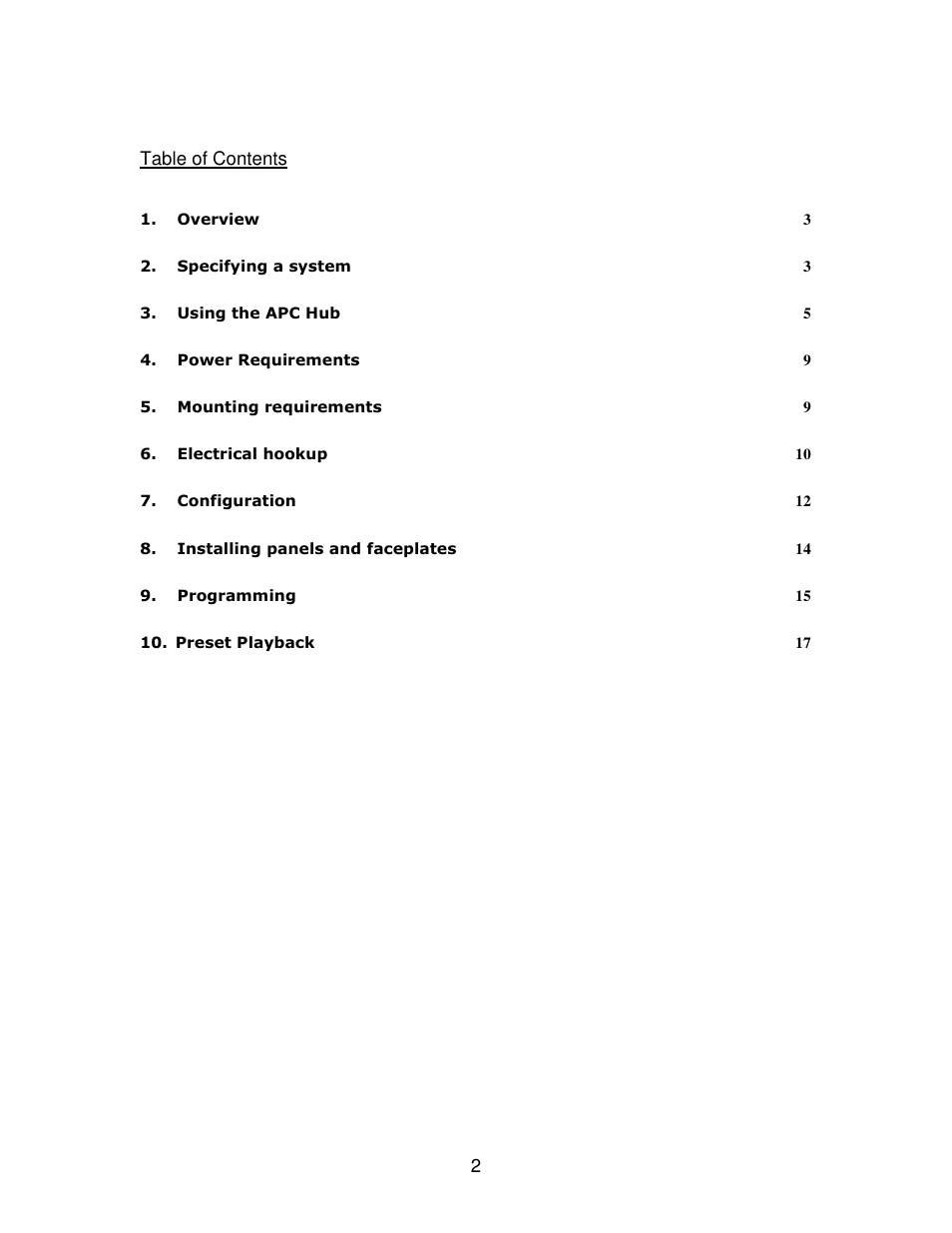 Leprecon APC Architectural Preset Control User Manual | Page 2 / 17