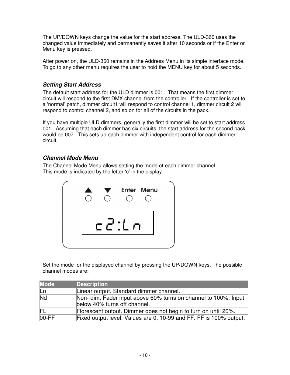 C2:ln | Leprecon ULD-360DMX User Manual | Page 10 / 16