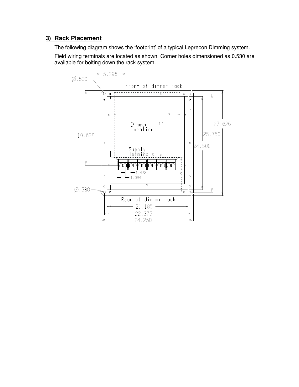 Leprecon VX Series permanent rack User Manual | Page 5 / 9