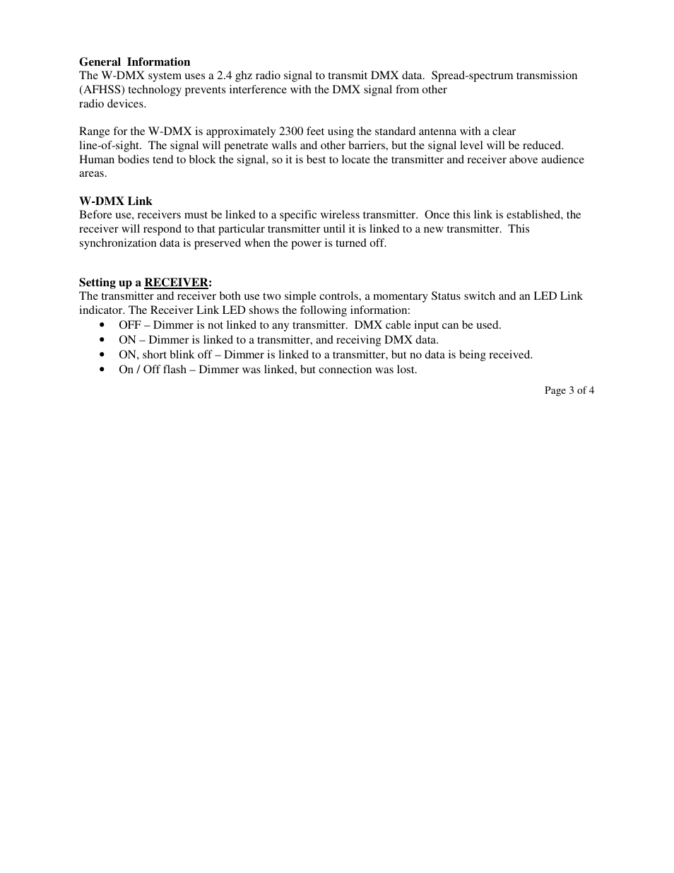 Leprecon LWS Wireless DMX User Manual | Page 3 / 4