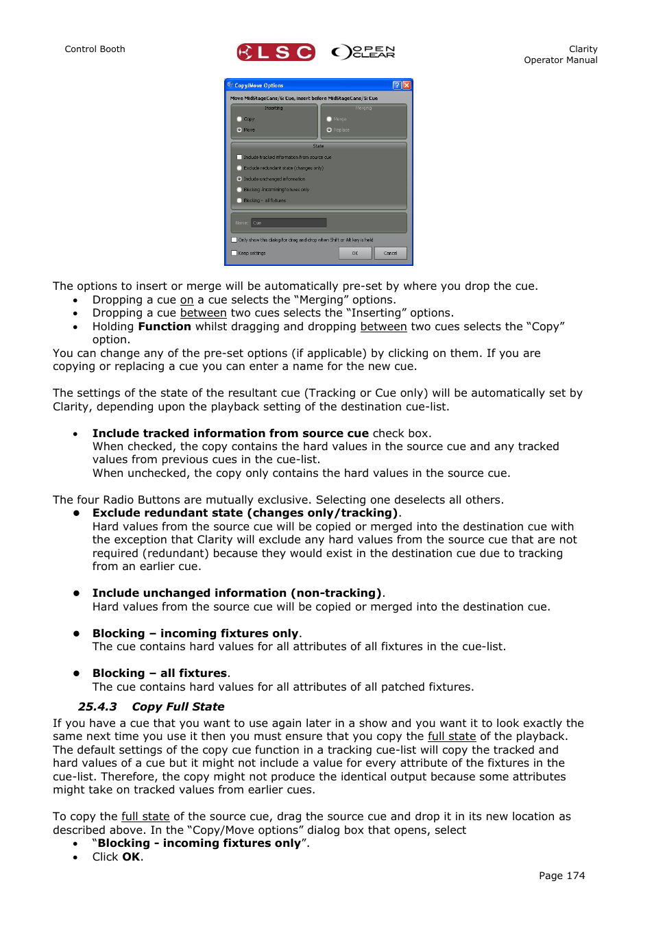 3 copy full state | LSC Lighting CLARITY LX Series v.1 User Manual | Page 184 / 276