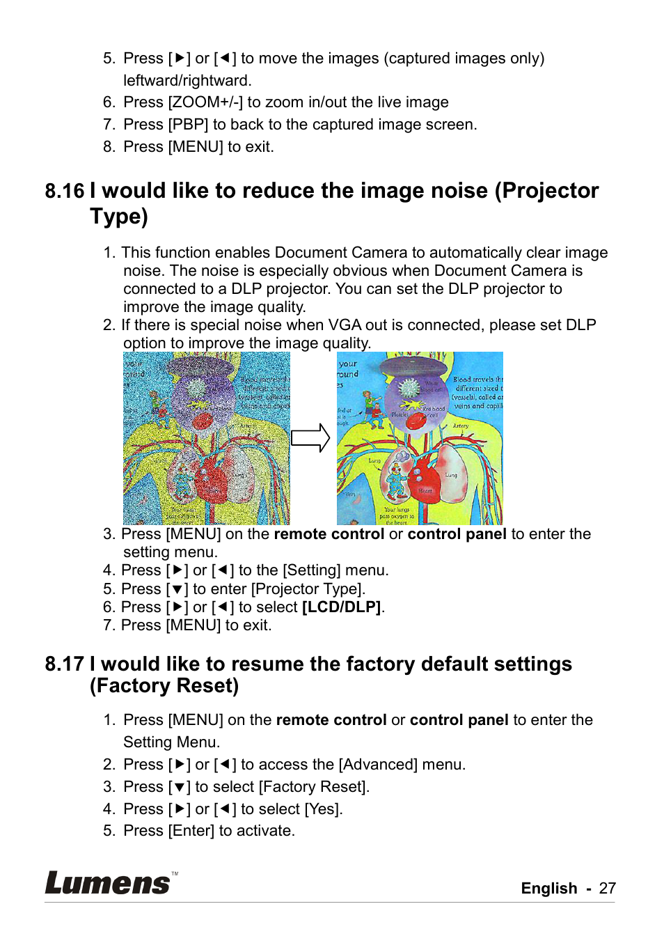 Lumens Technology DC211 User Manual | Page 28 / 34