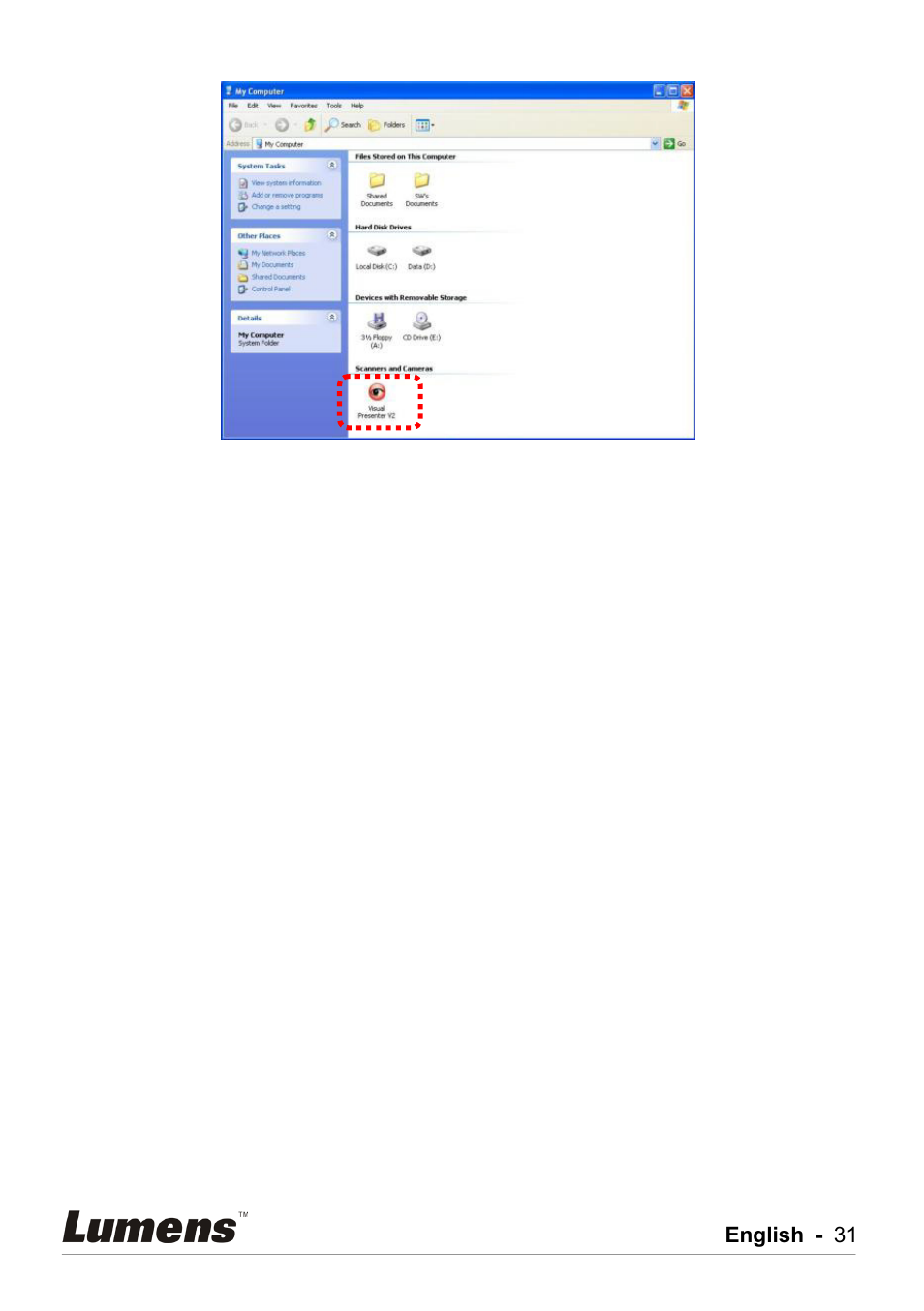 Lumens Technology DC211 User Manual | Page 32 / 34