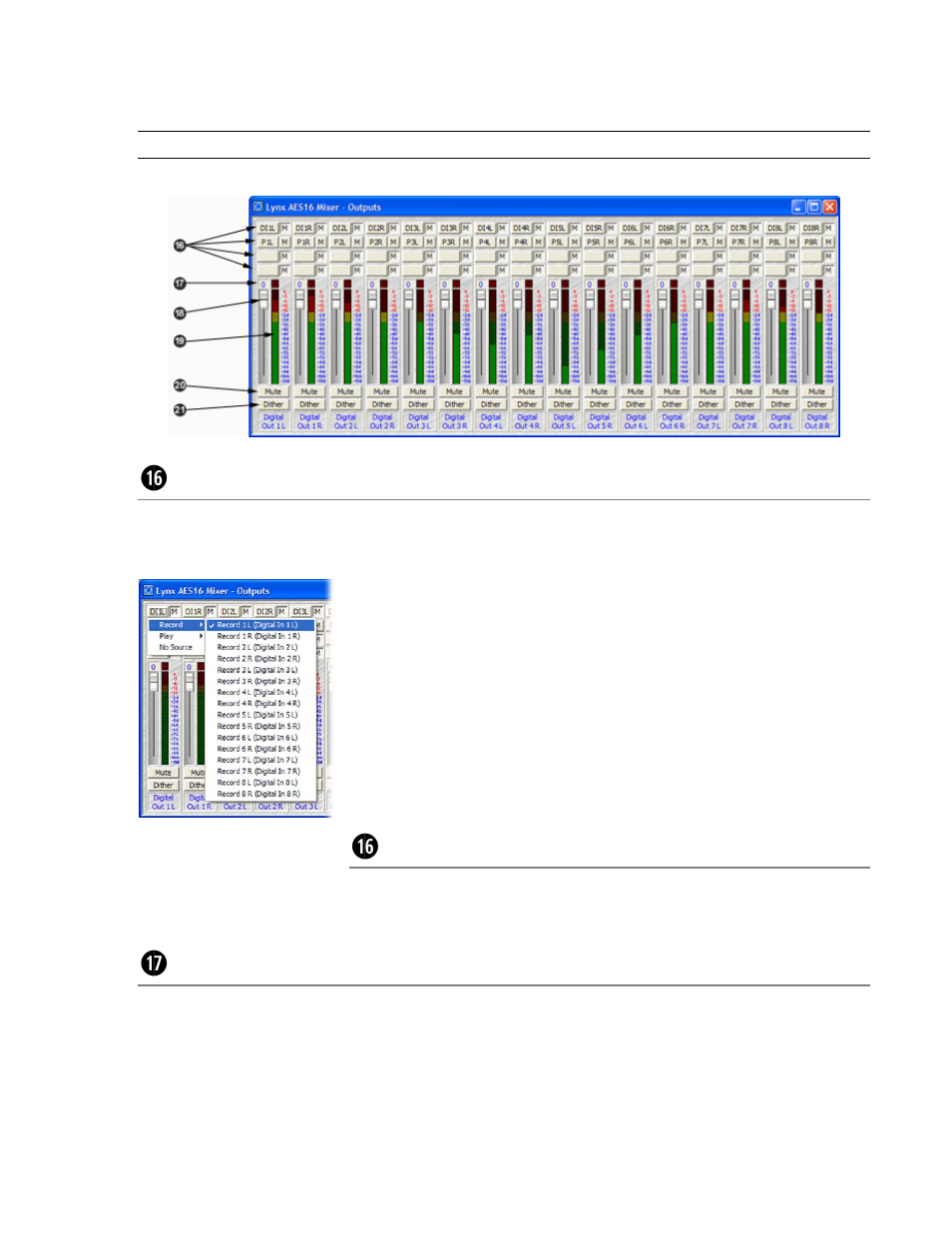 4 outputs window, Outputs window | Lynx Studio AES16 User Manual | Page 53 / 81