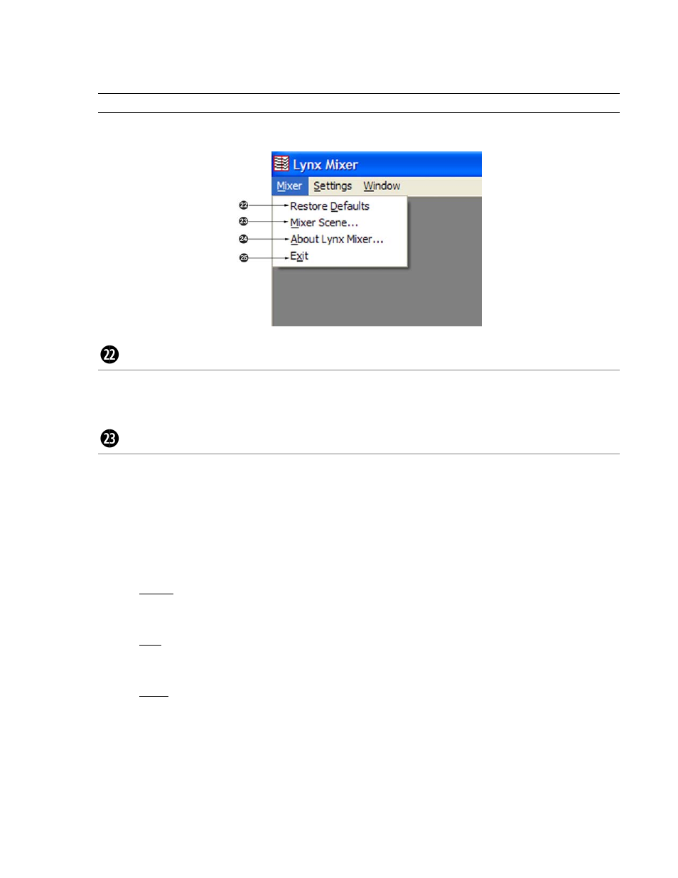 5 mixer menu, Mixer menu | Lynx Studio AES16 User Manual | Page 55 / 81