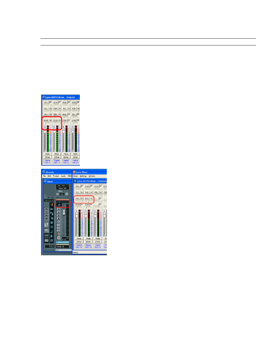 3 using direct monitoring in an asio application, Using direct monitoring in an asio application | Lynx Studio AES16 User Manual | Page 61 / 81