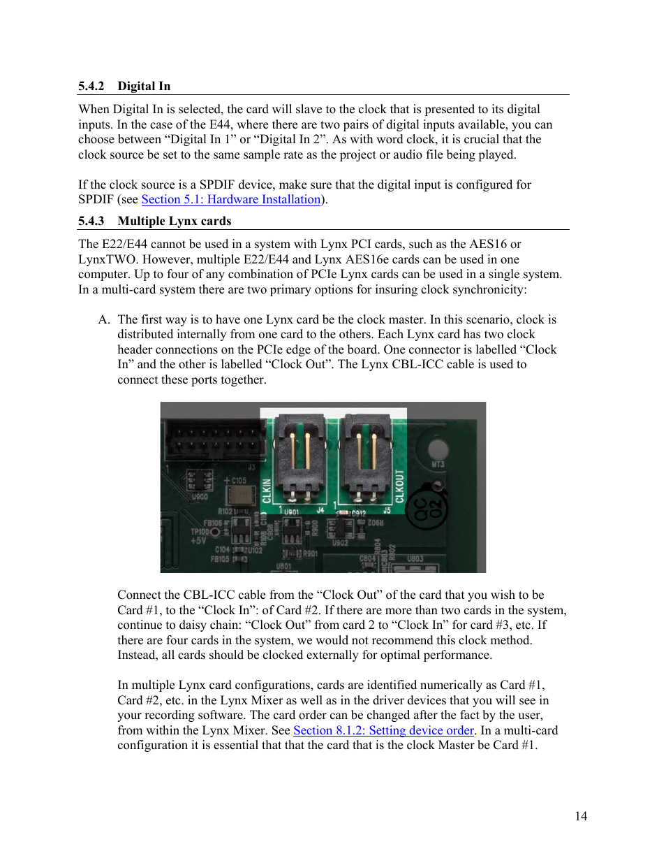 Lynx Studio E44 User Manual | Page 14 / 56