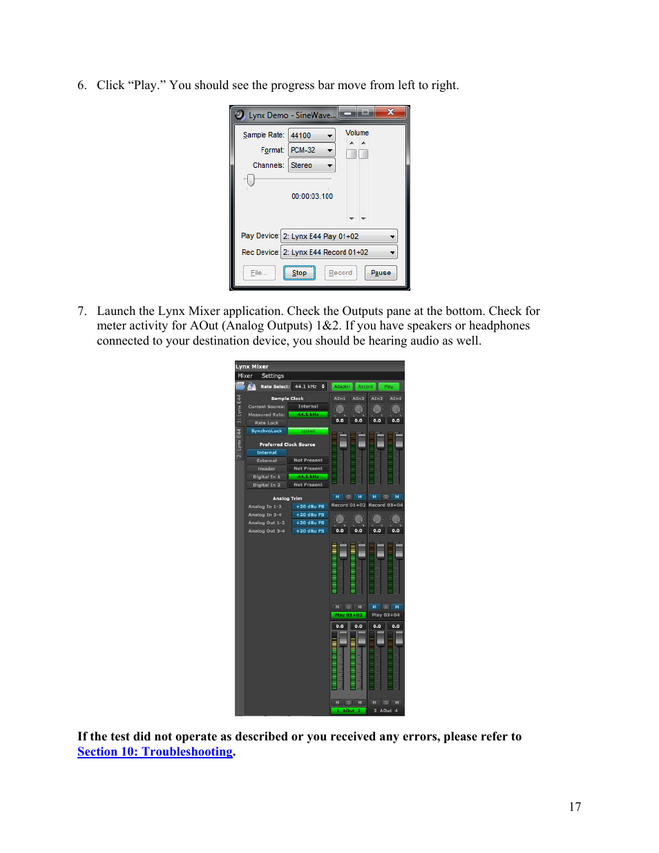 Lynx Studio E44 User Manual | Page 17 / 56