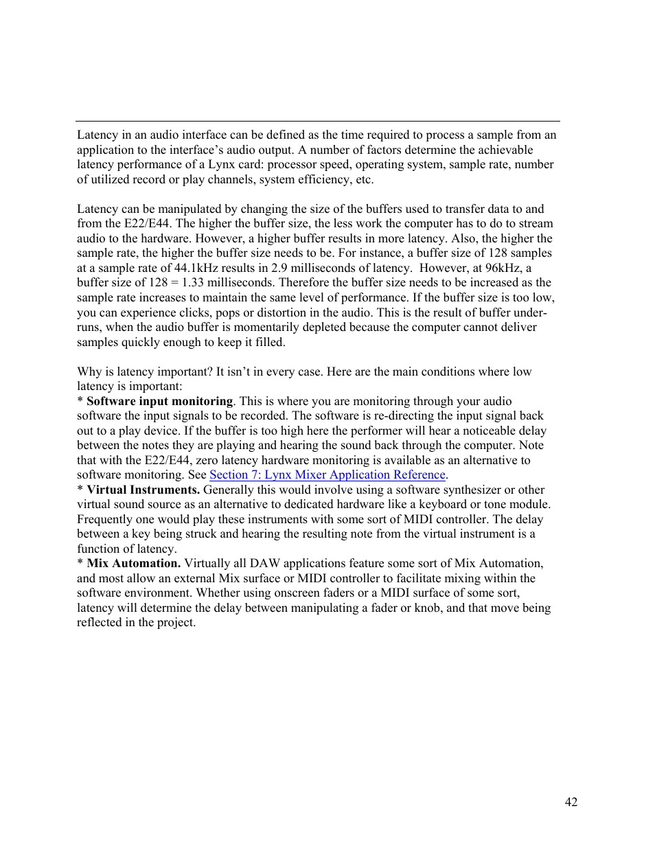 Lynx Studio E44 User Manual | Page 42 / 56
