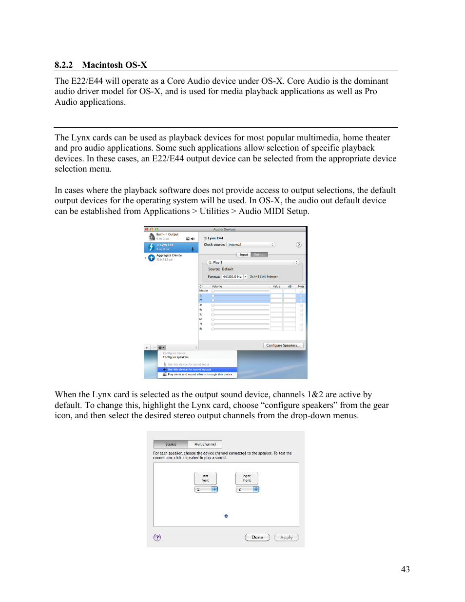 Lynx Studio E44 User Manual | Page 43 / 56