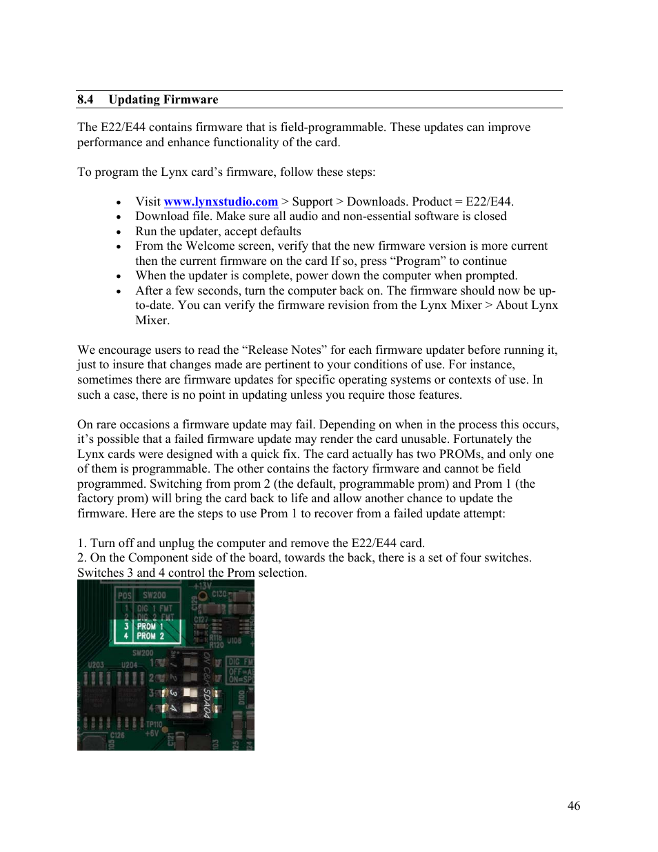 Lynx Studio E44 User Manual | Page 46 / 56