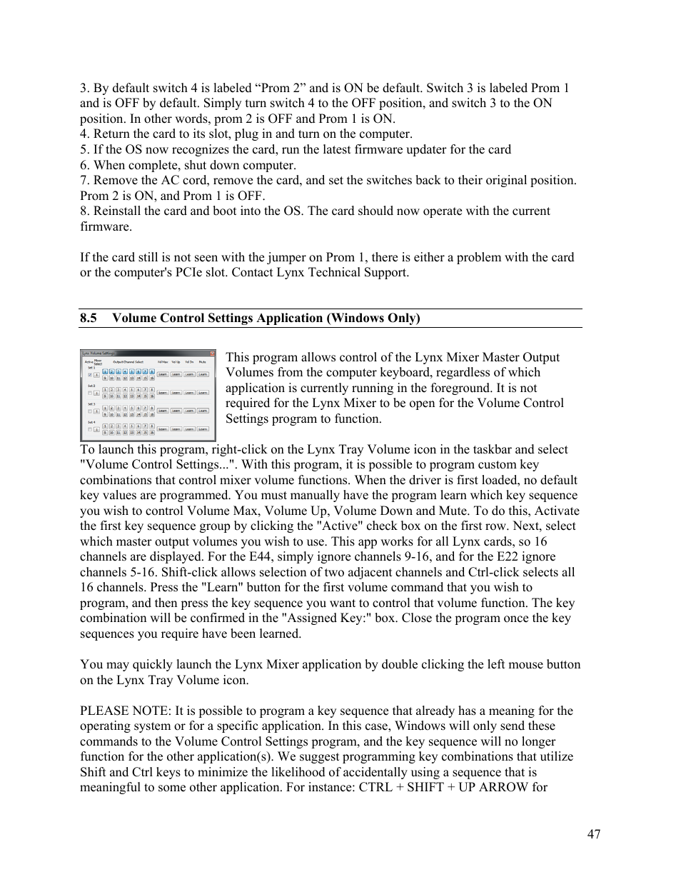 Lynx Studio E44 User Manual | Page 47 / 56