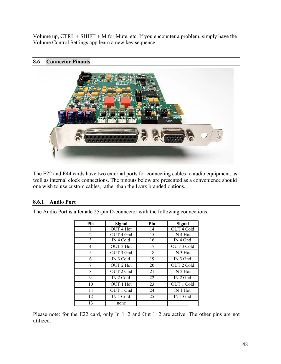 Lynx Studio E44 User Manual | Page 48 / 56