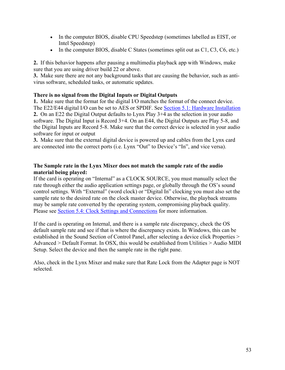 Lynx Studio E44 User Manual | Page 53 / 56
