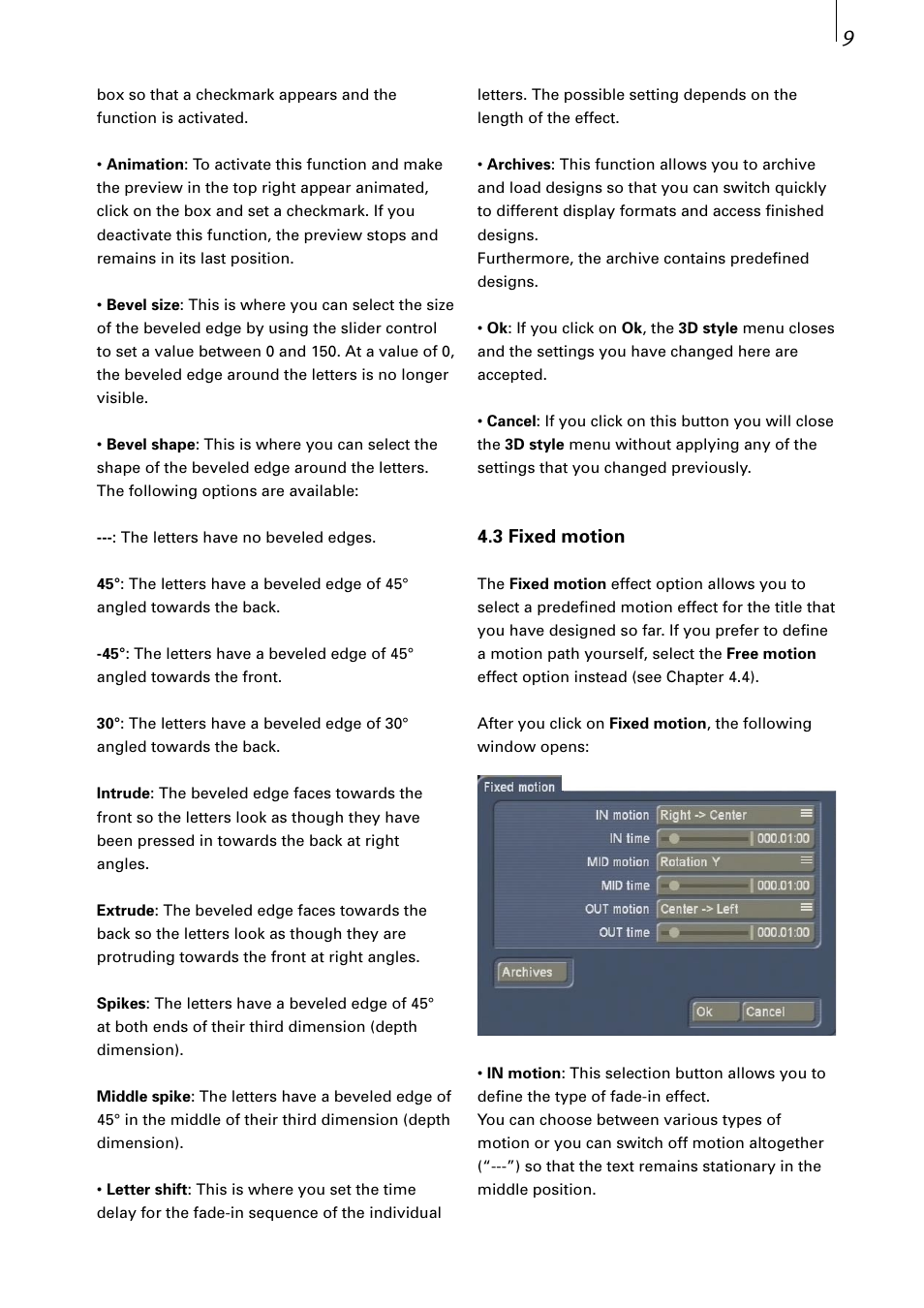 MacroSystem Deluxe-Titler 3D User Manual | Page 9 / 18