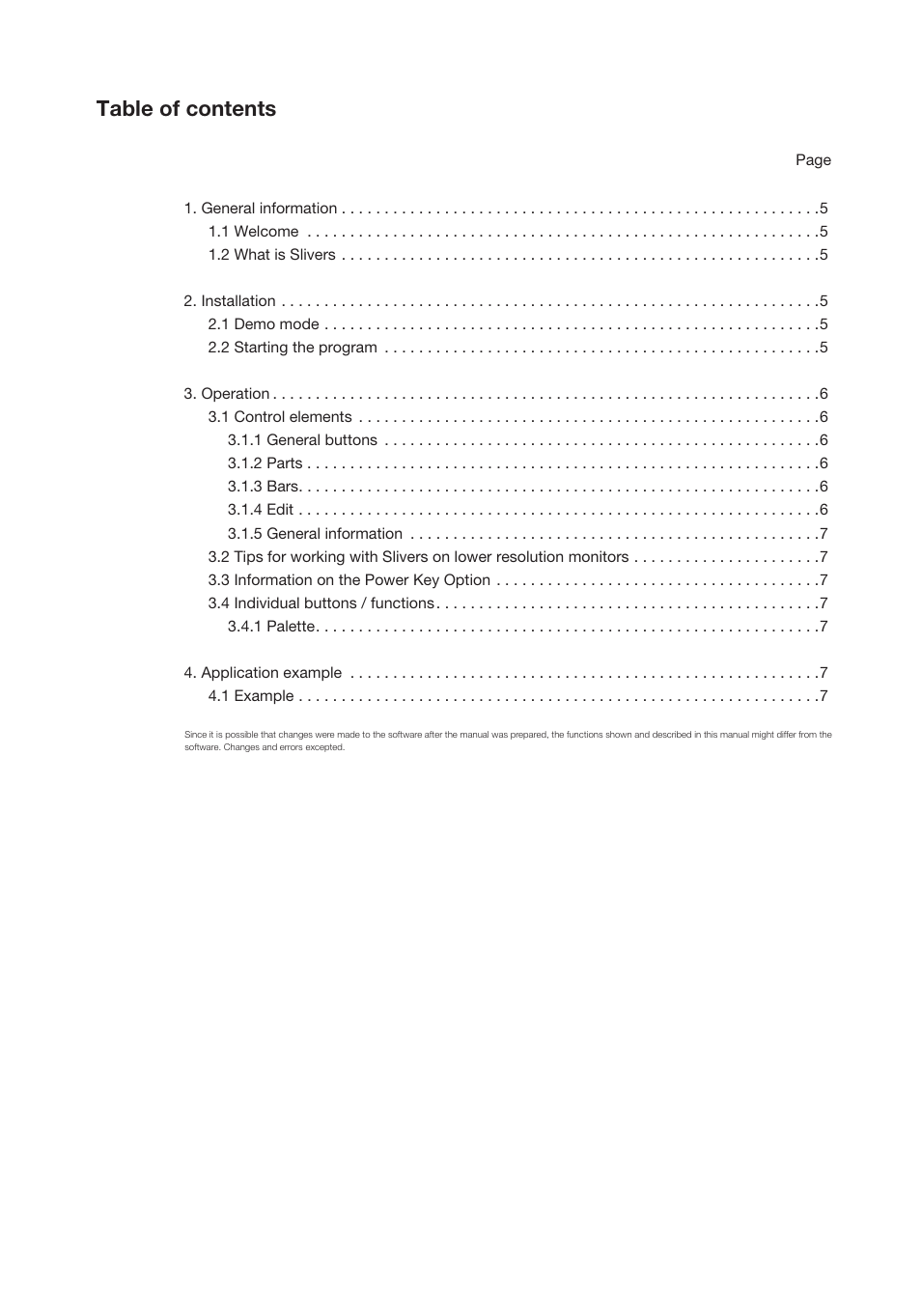 MacroSystem Slivers User Manual | Page 3 / 12