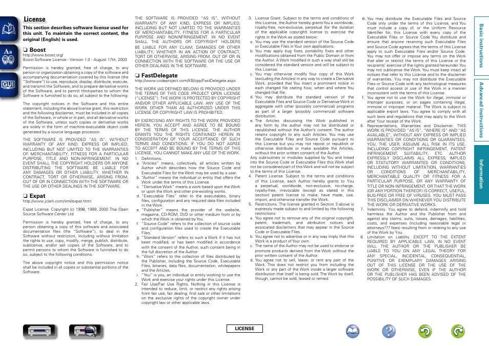 License, N boost, N expat | N fastdelegate | Marantz NR1604 User Manual | Page 164 / 168